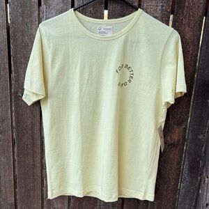 For Days Wm’s Organic Cotton For Better Days T-Shirt NWT In Yellow Sz XS